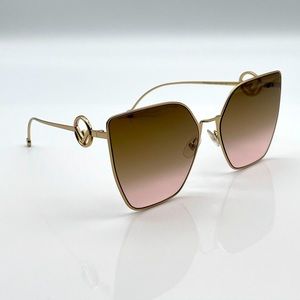 NEW FENDI FF 0323/S S45 Pink Gold Sunglasses